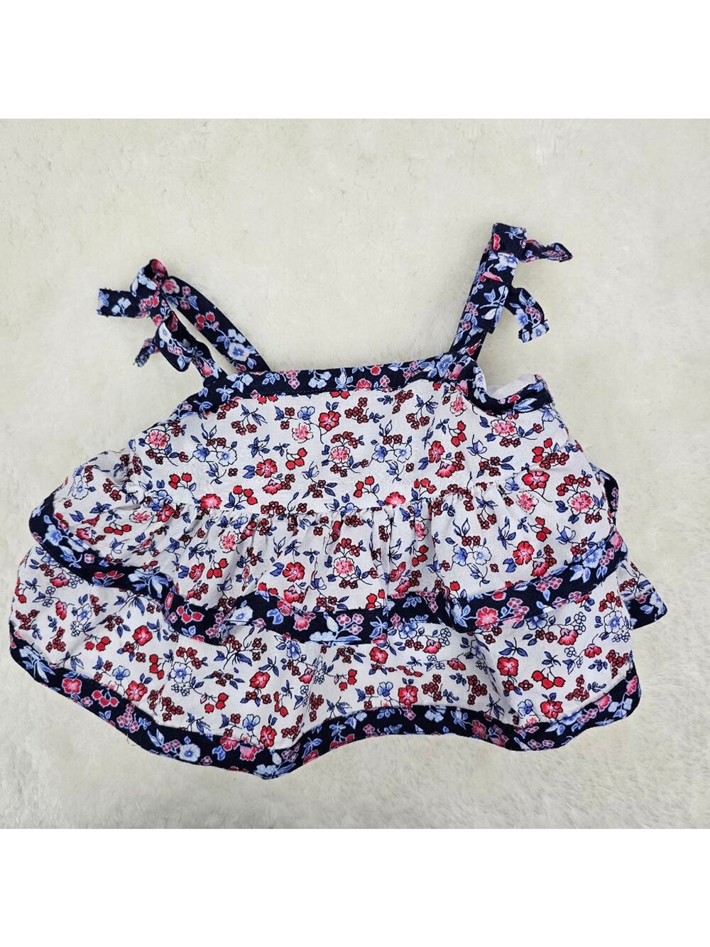 Janie and Jack Floral Sleeveless Tiered Top Infant 3-6 months